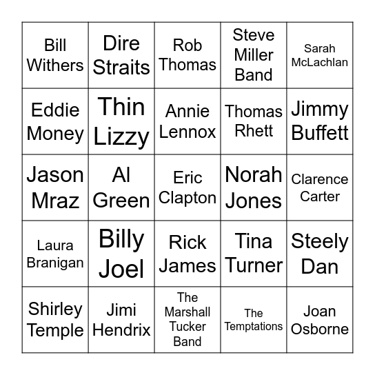 Game 2 Bingo Card