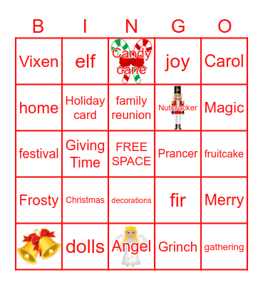 Holiday Bingo Card