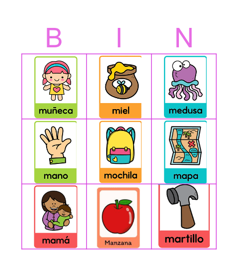 Bingo letra /M/ Bingo Card