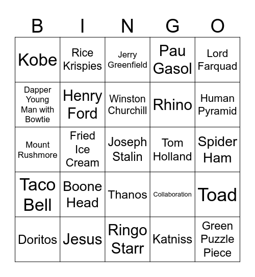 Collaboration Bingo Card