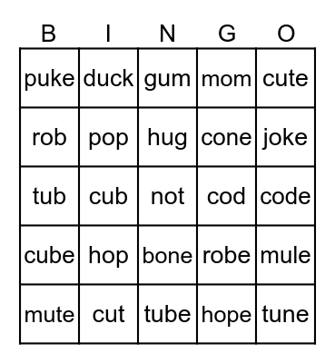 Review 2 (page 78) Bingo Card