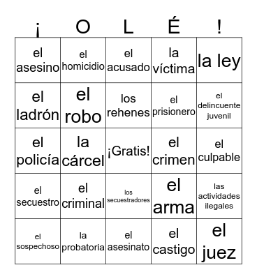 Lago 4 Unit 4 Lists 5 - 8 Bingo Card