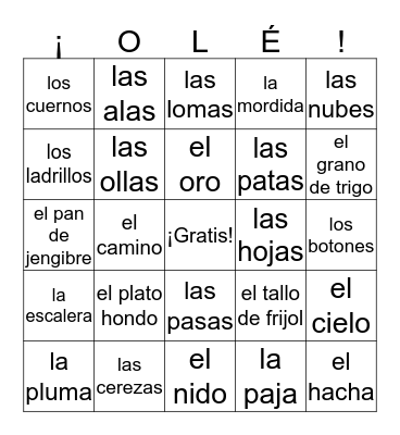 Lago 5 Children Lists 3 - 4 Bingo Card