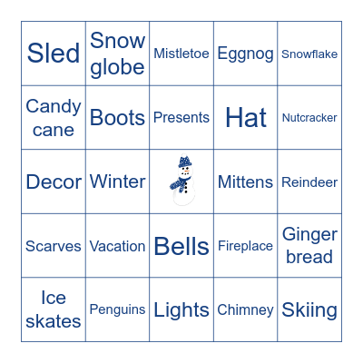 Holiday bingo Card