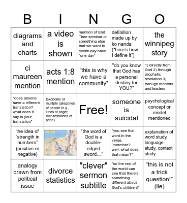 ko nanda sermon bingo Card