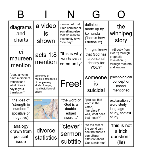 ko nanda sermon bingo Card