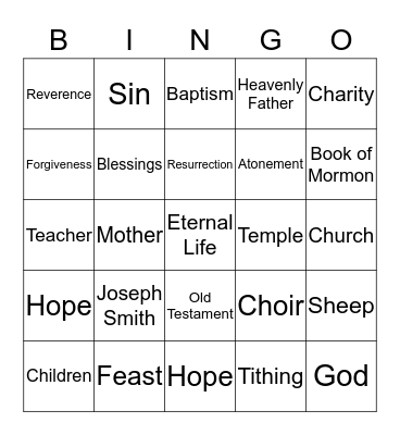 Conference Bingo Card