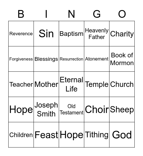 Conference Bingo Card