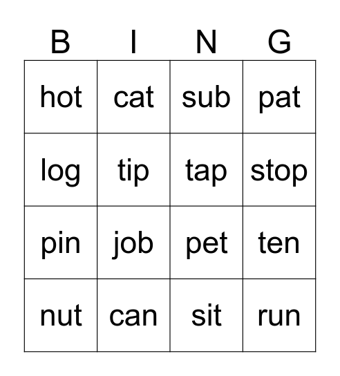 Bingo Card