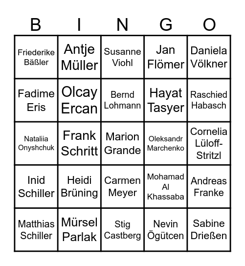 Silber-BINGO Card