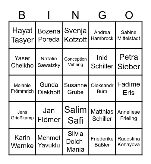 Silber-BINGO Card