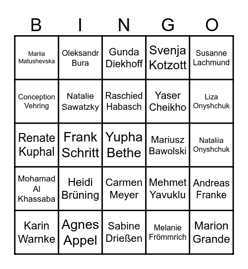 Silber-BINGO Card