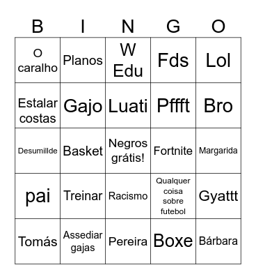 Edu bingo Card