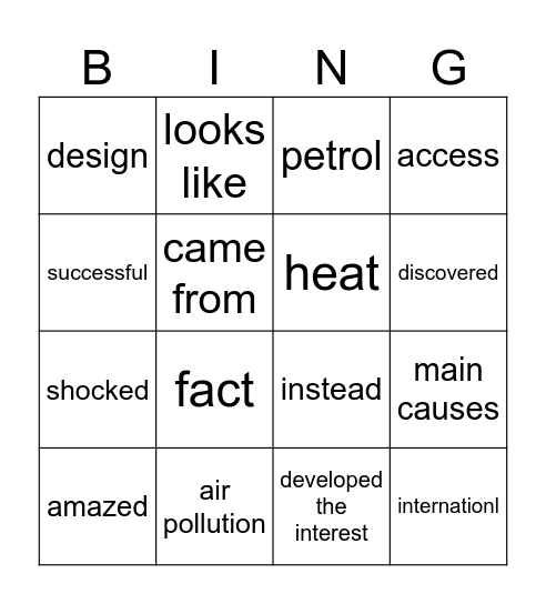 solutions of city prolems Bingo Card