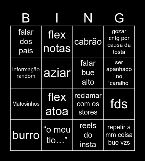 Bingonardo Bingo Card