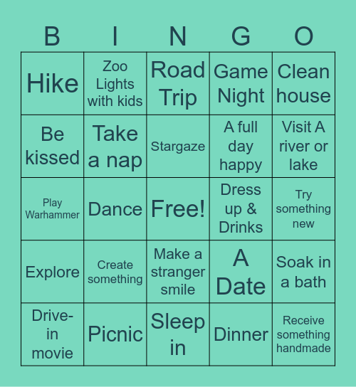 Birthday Bingo Card