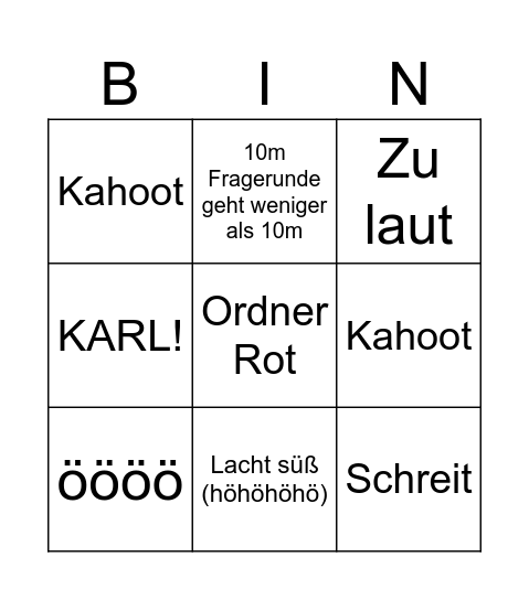 Mathe Bongo Bingo Card