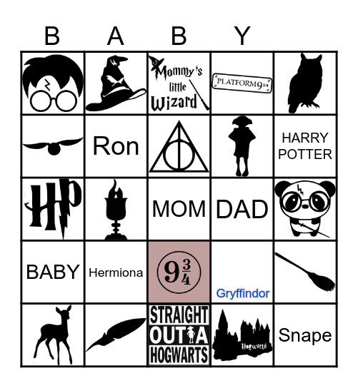 Harry Potter Bingo Card