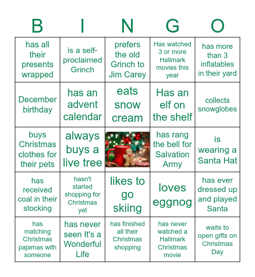 Christmas Bingo Card