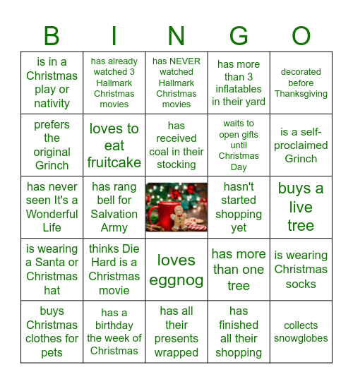 Christmas Bingo Card