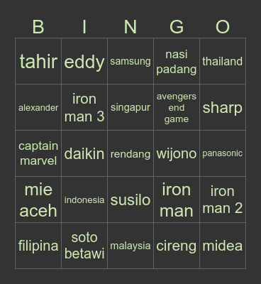 Hoyeonie Bingo Card