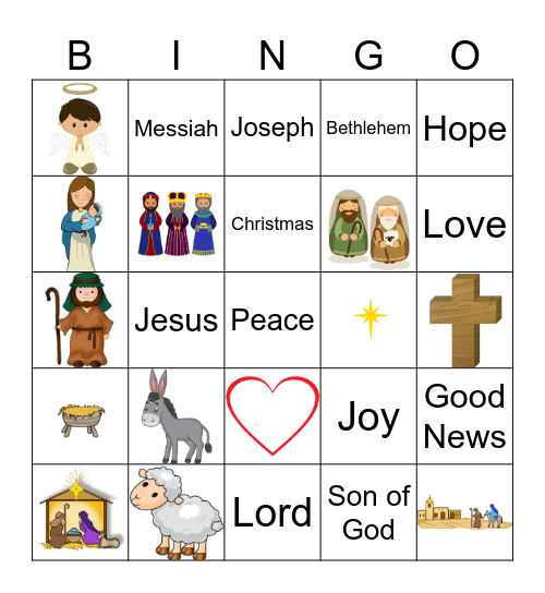 Nativity Bingo Card