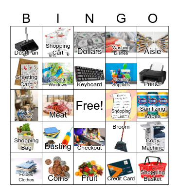 Vocational BINGO Card