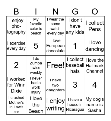 MIAMI BINGO Card