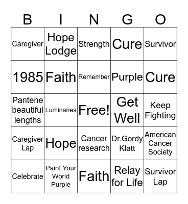 Survivor Bingo Card