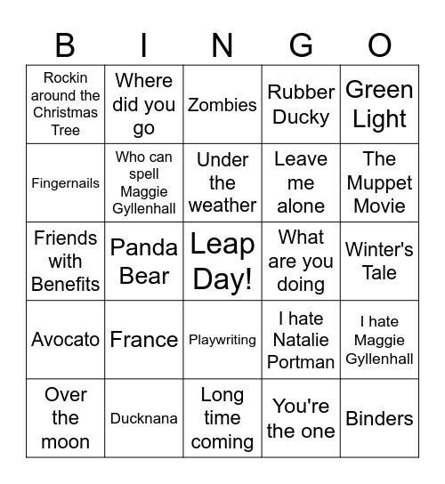 2024 Bingo Card   2024 Bingo 