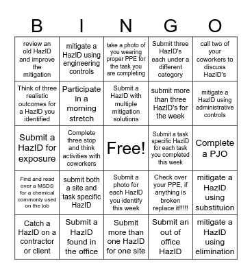 December Bingo Blitz! Bingo Card