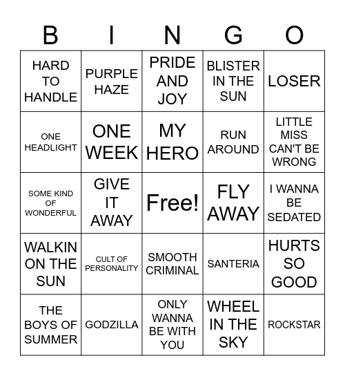 LEGENDS 2- 12-9-2023 Bingo Card