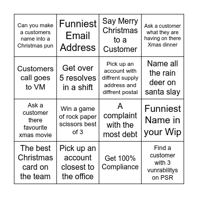 Escalated Squad 9 Bingo Card