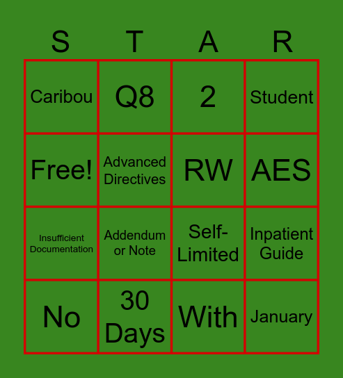 Dec 2023 Coding Bingo Card
