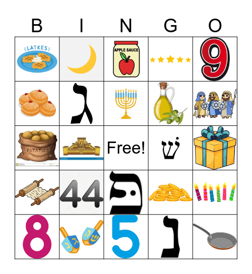 Chanukah Bingo Card