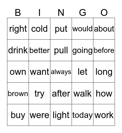 First Grade Bingo Is Awesome! Bingo Card