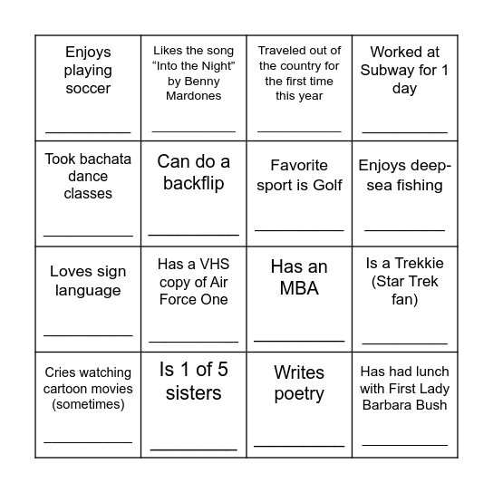 This Commissioner... Bingo Card