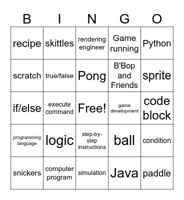 Bingo Game Design Bingo Card