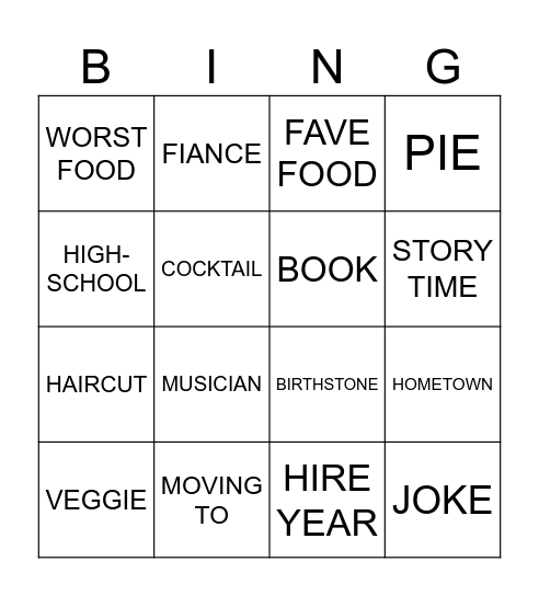 We will miss you... Bingo Card