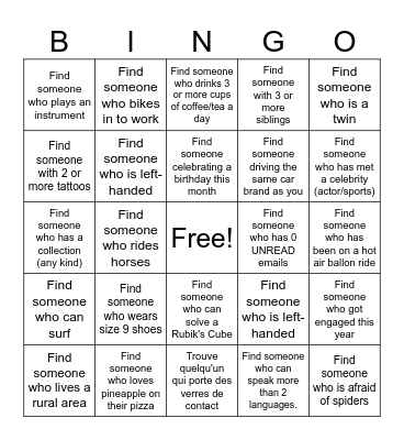 HR ALL STAFF BINGO Card