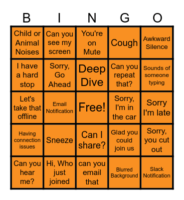 DAS Simlified Zoom Bingo Card