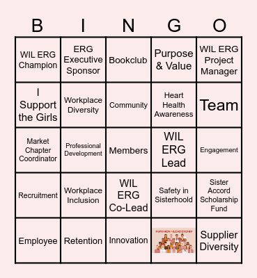 Women in Leadership ERG Bingo Card