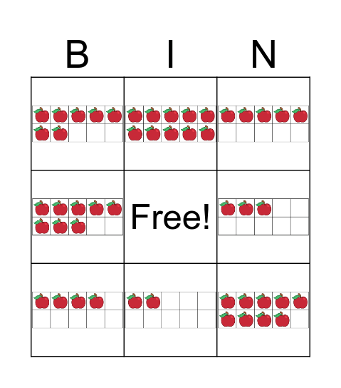 Numbers to 10 Bingo Card