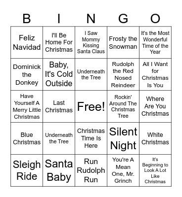 Christmas Bingo Card