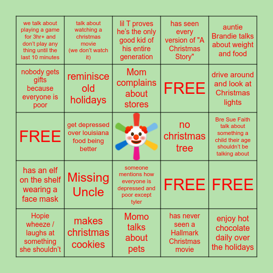 CHRISTMAS BINGO Card