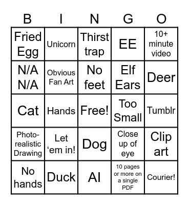 Christine BINGO Card