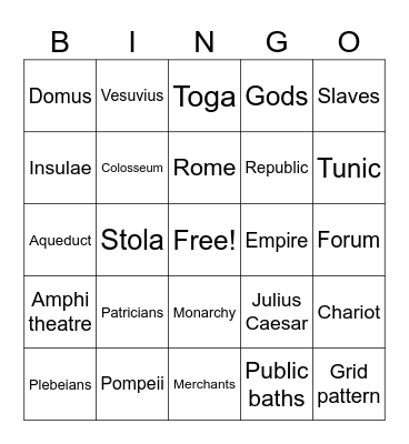 Rome Malone 2023 Bingo Card