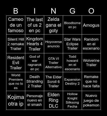 Degenerateds Drunk Game Bingo Card