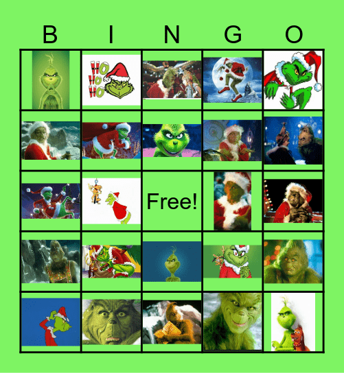 Grinch Bingo Card