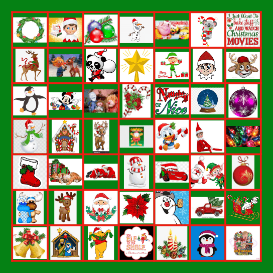 Virtual Holiday Bingo! Bingo Card